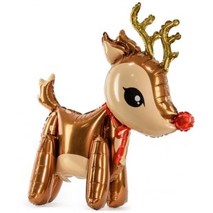 Pretty Reindeer Elf Day Christmas 3D Balloon